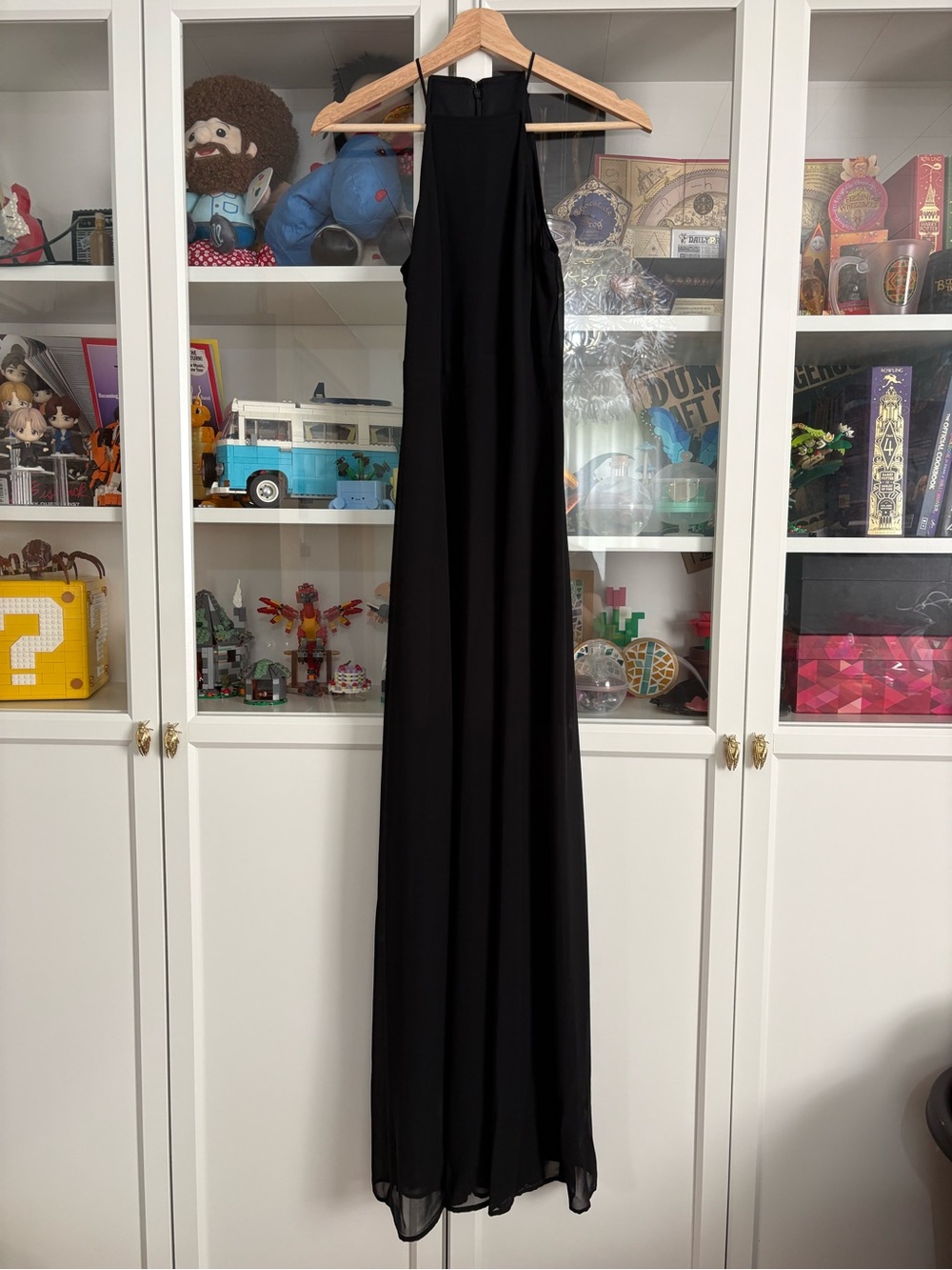 Express Black Sleeveless High Neck Maxi Dress